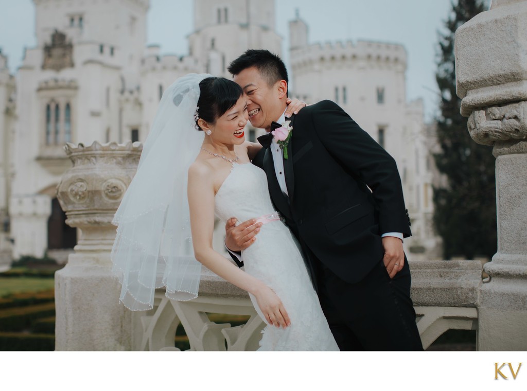 Blissful Hong Kong newlyweds Castle Hluboka