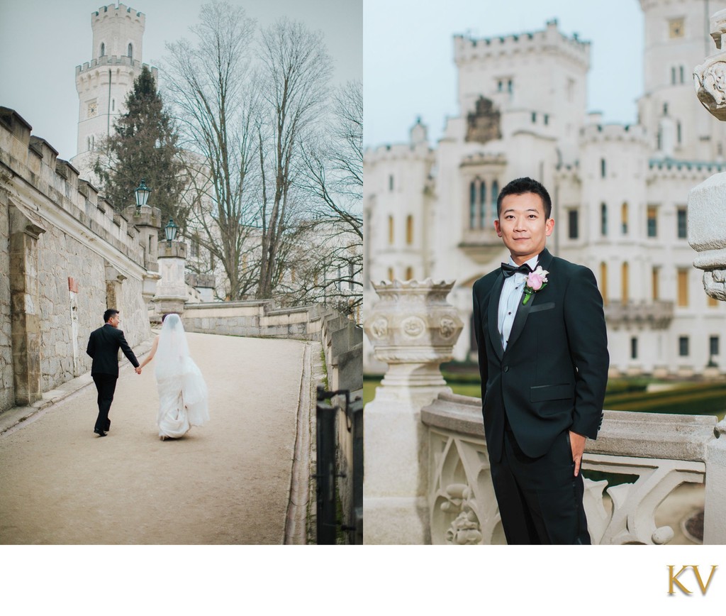 Radiant Hong Kong couple wedding at Hluboká Castle