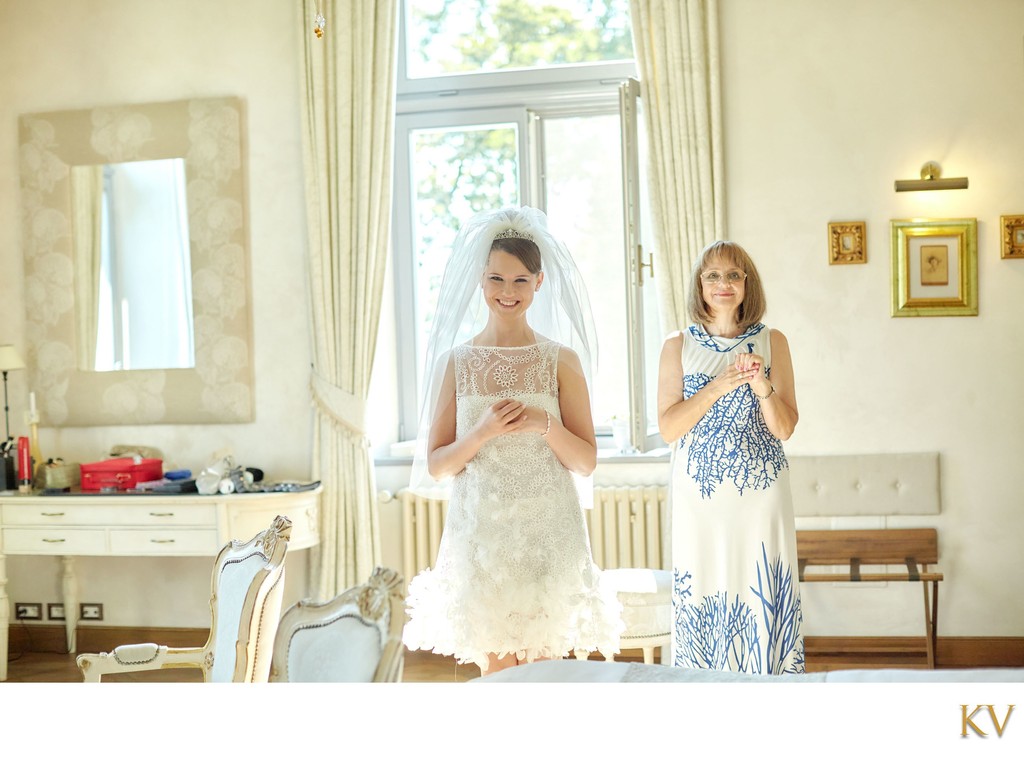 Excited Bride and Mother