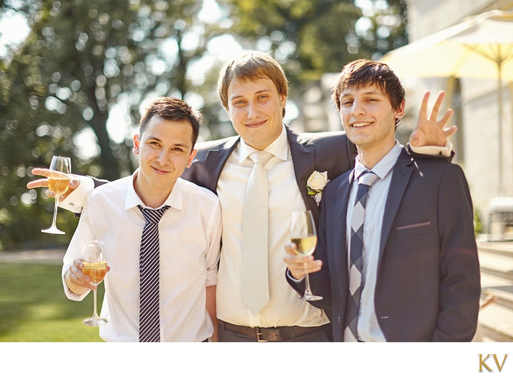 Groom and best mates