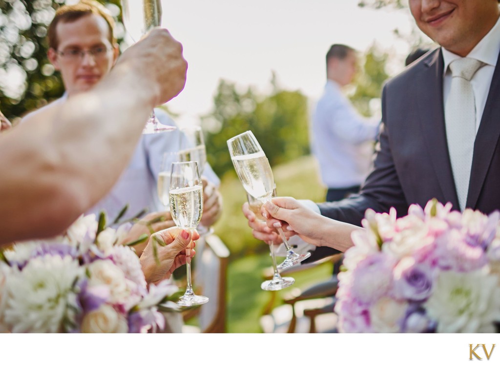 toasting the newlyweds