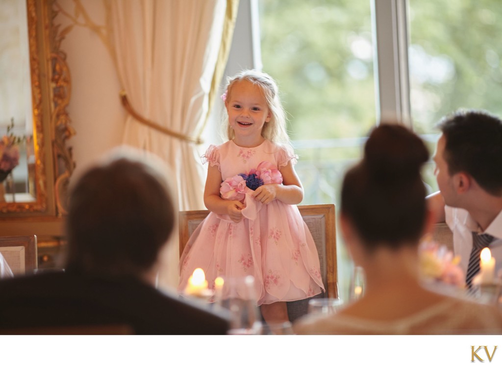 Flower Girl perform for newlyweds