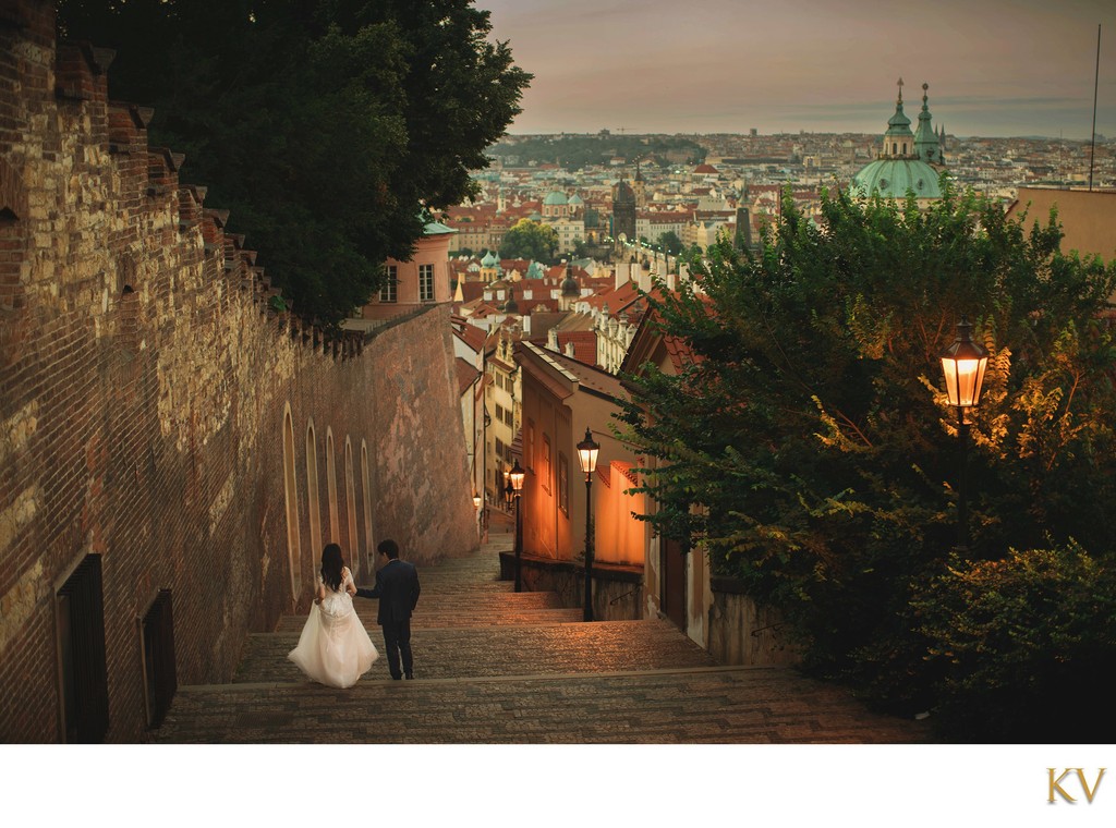 Love Atop the Castle Steps