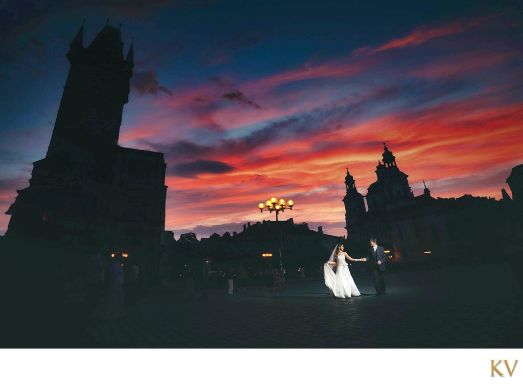 Hong Kong Newlyweds Old Town Sunset