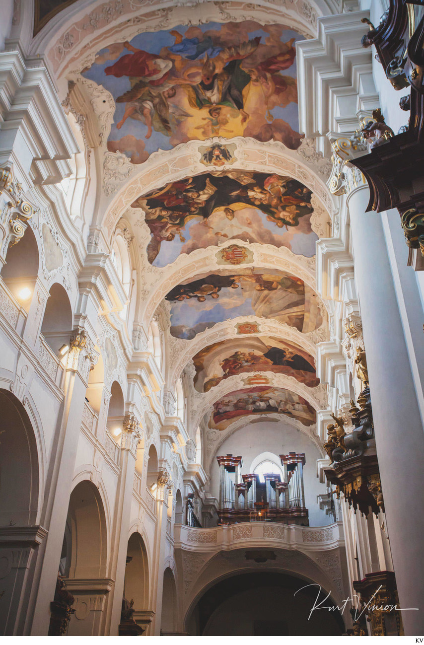 Ceiling frescoes Church of St. Thomas Prague