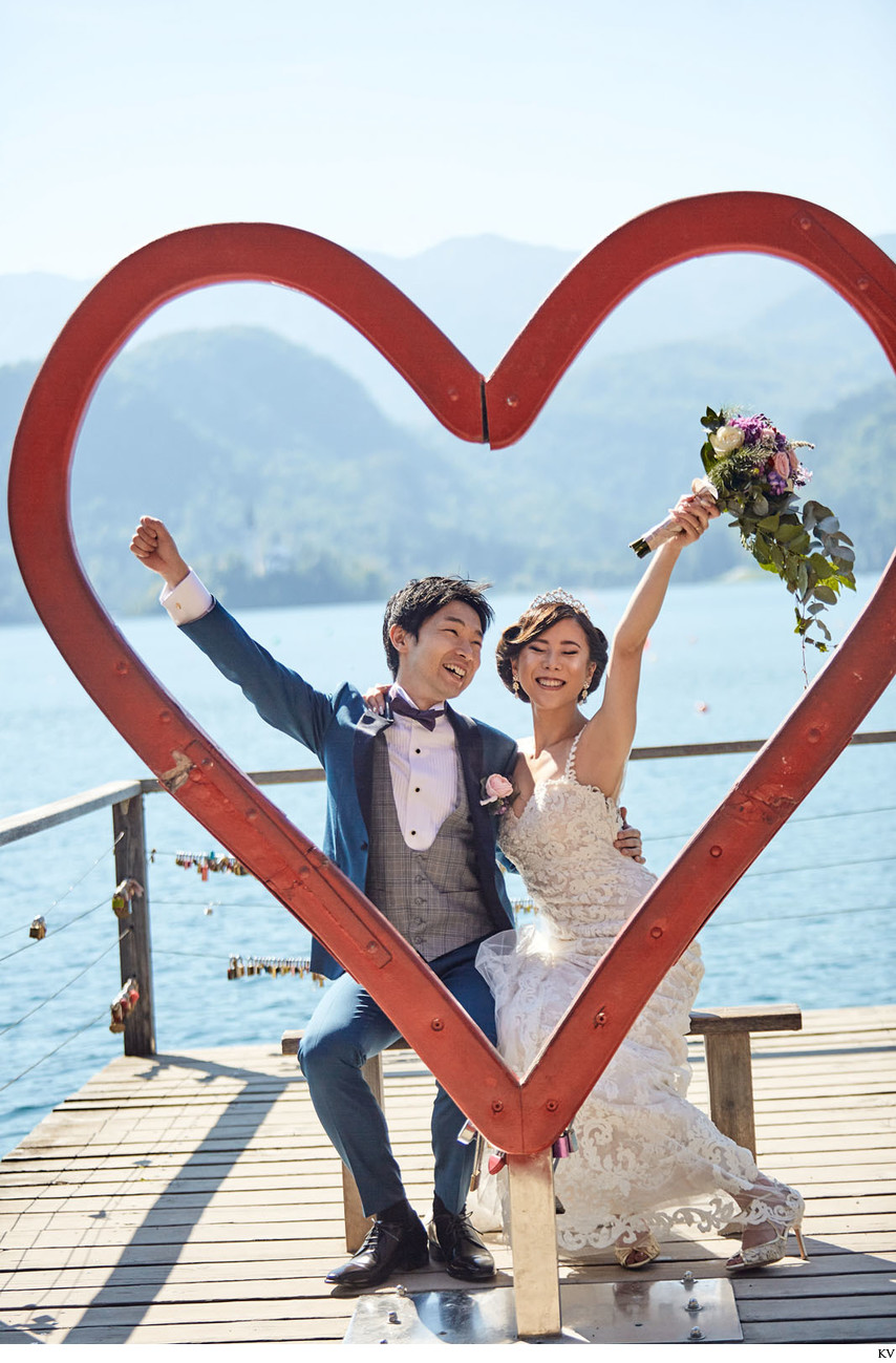 Newlyweds 'Heart of Bled'