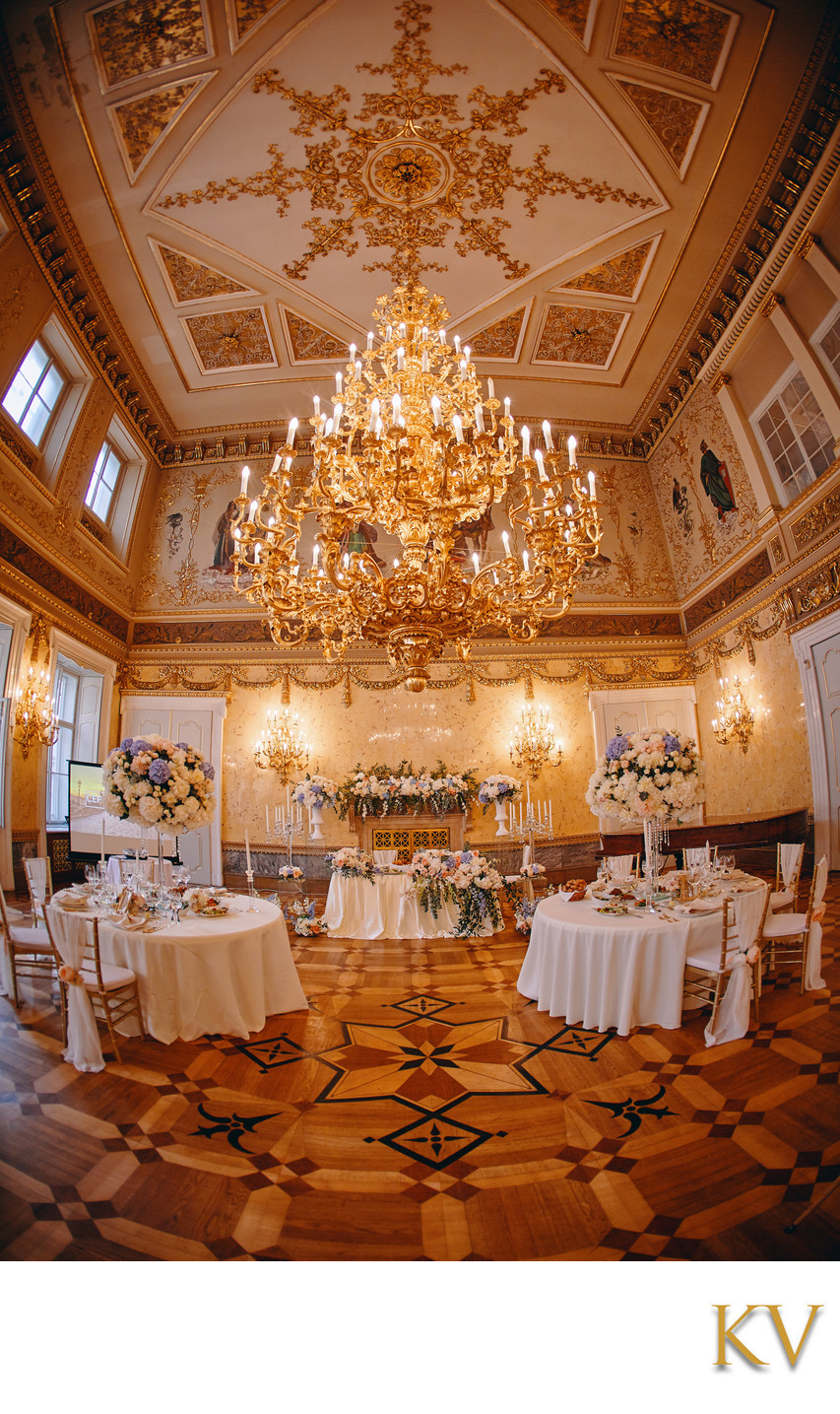 The bride & groom's table at the Kaunicky Palace