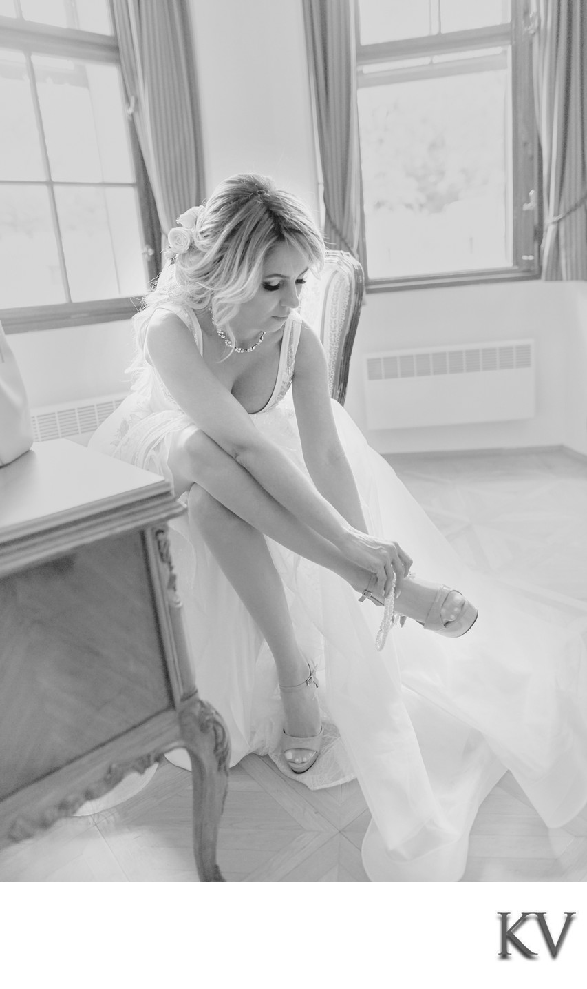 Bride and her shoes