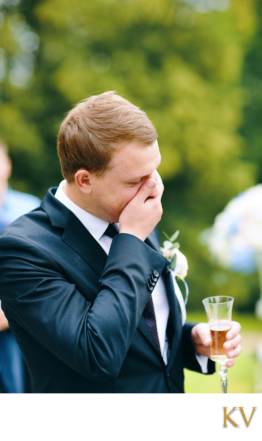 emotional groom