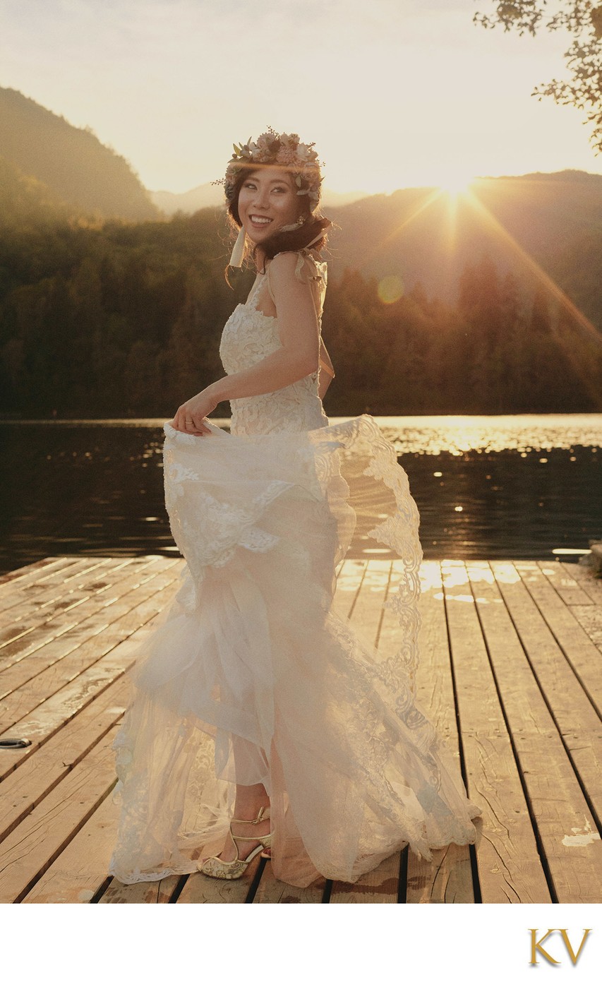 twirling bride