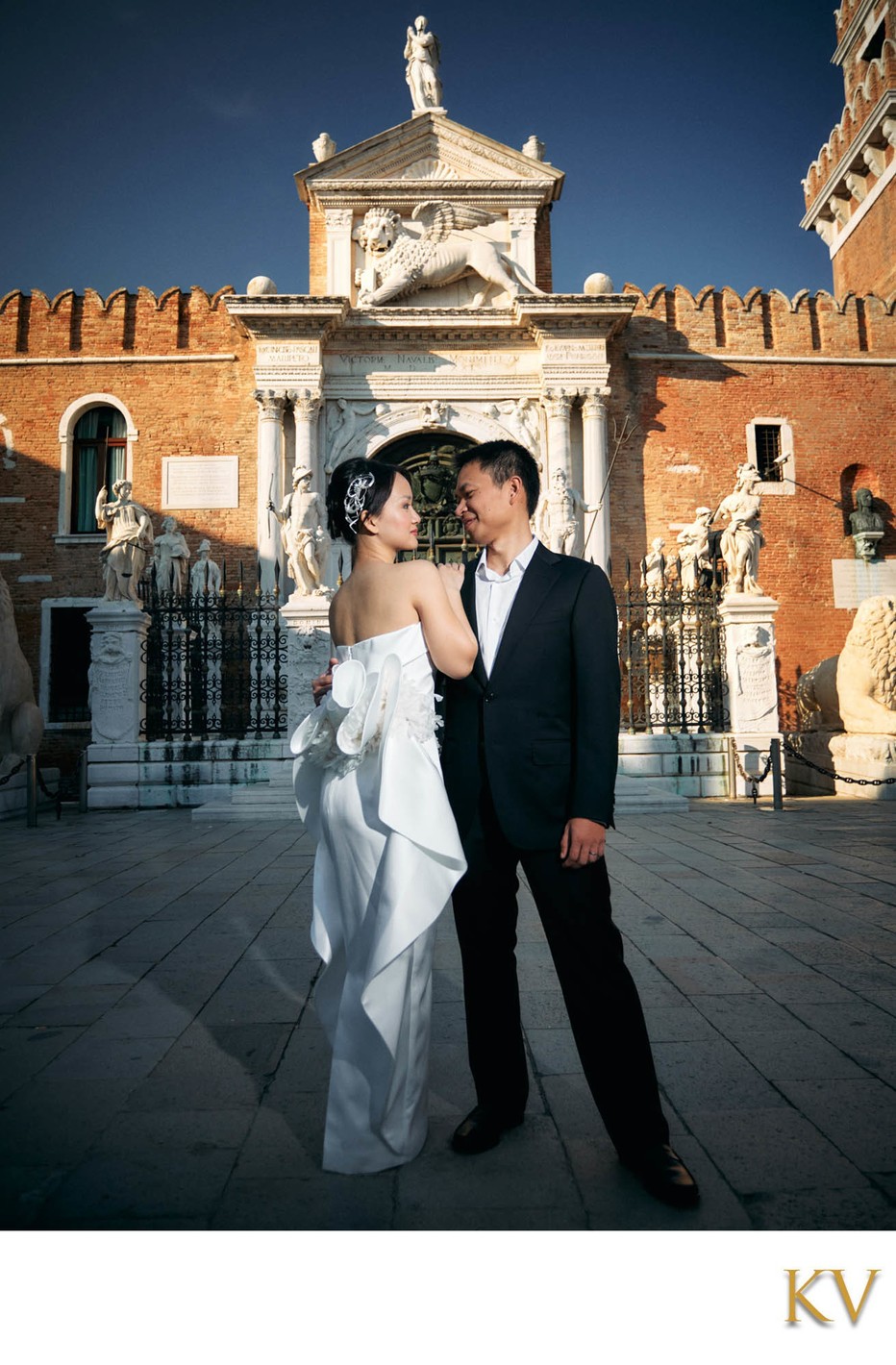 Elegant Thai Couple Near Arsenal in Venice