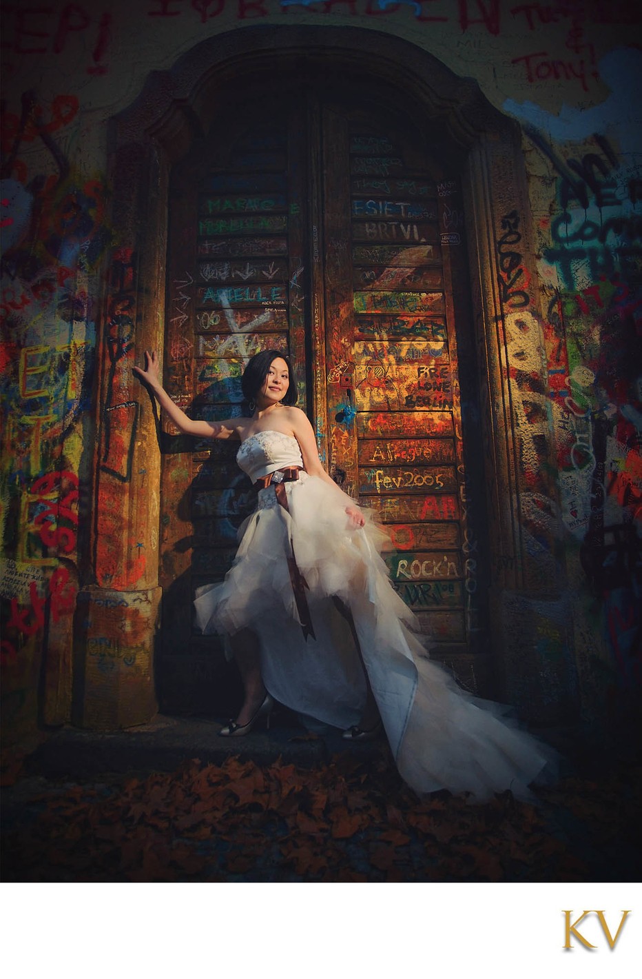 Shanghai Bride at the John Lennon Wall