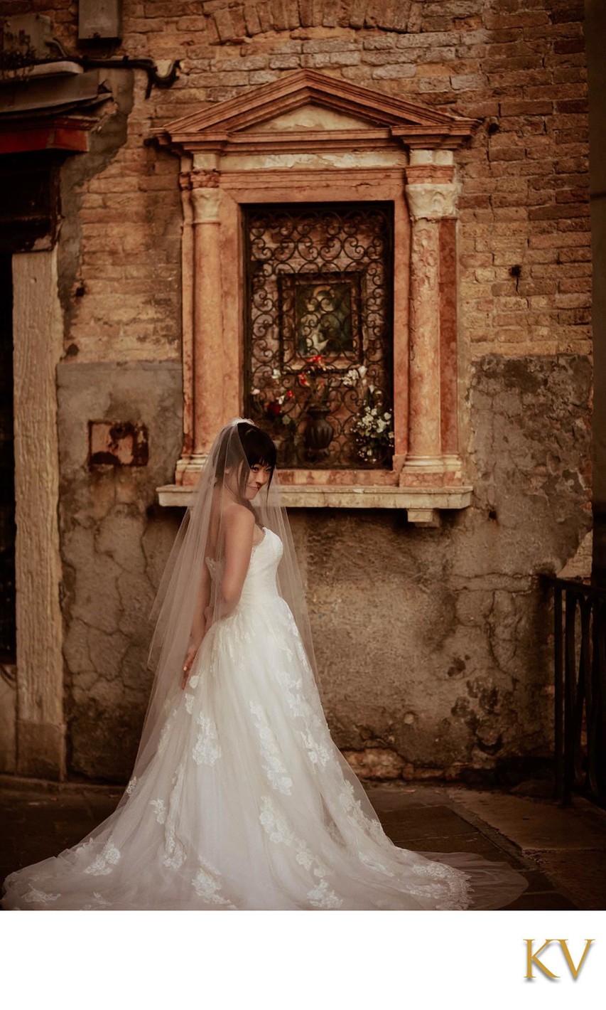 Bridal portrait of Daisy Venice, Italy
