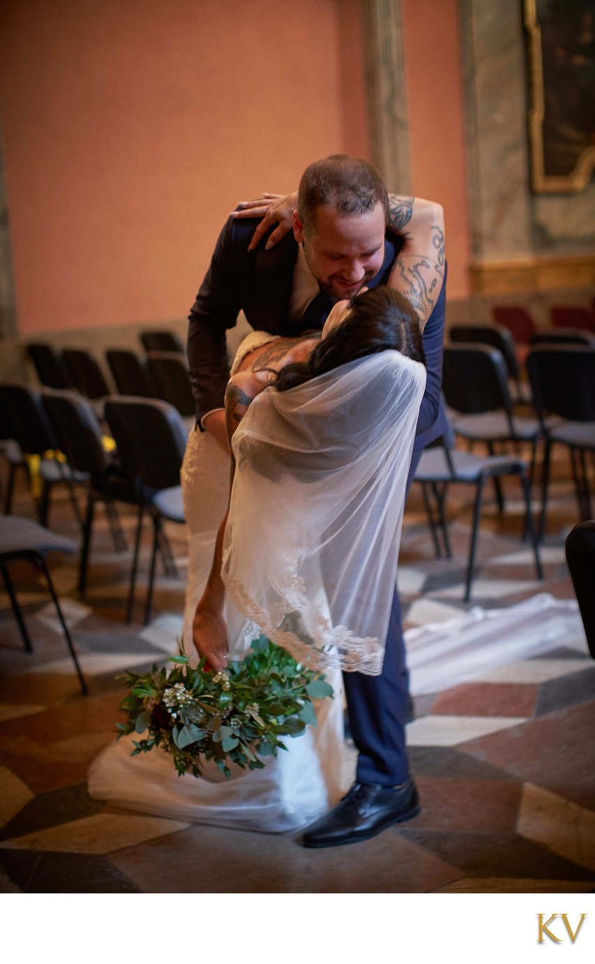 Dipping the bride