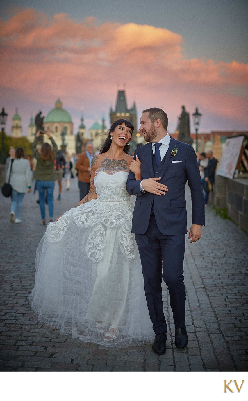 Radiant newlyweds