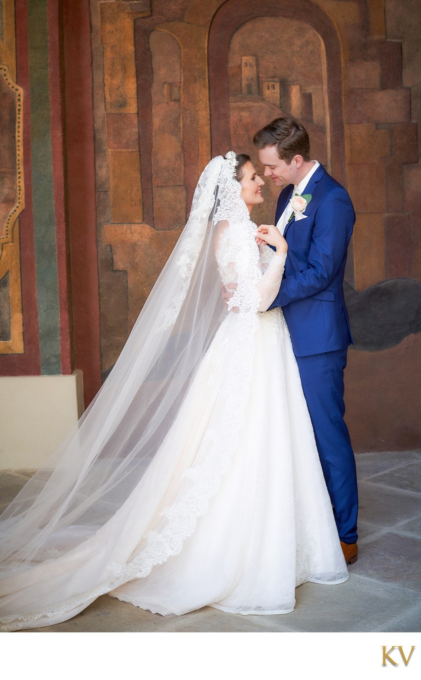 Happy Newlyweds at the Ledebour Garden in Prague