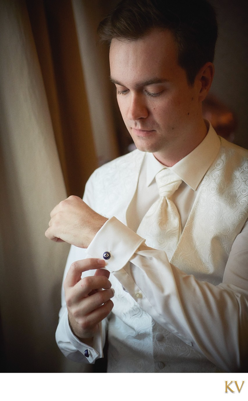 Groom preparation Prague weddings