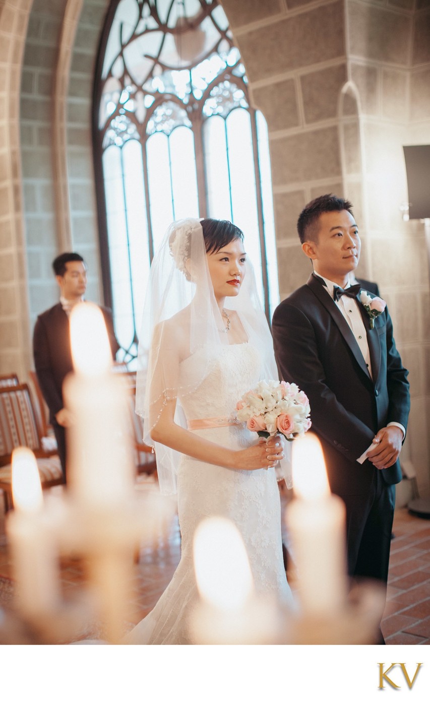 Candlelit Wedding Hong Kong Couple Chateau Hluboka