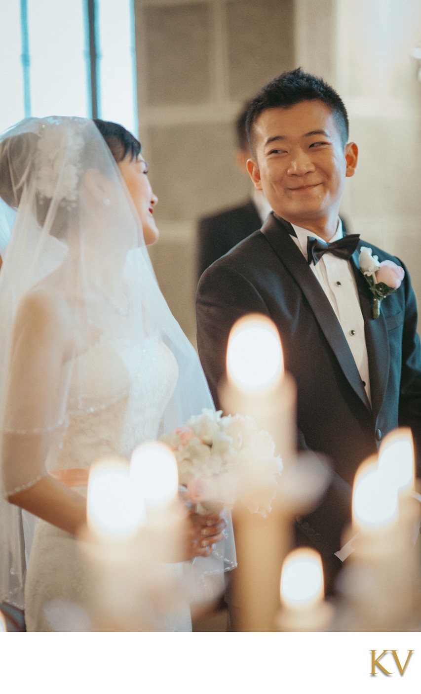 Happy Hong Kong Couple Candlelit Wedding Castle Hluboka