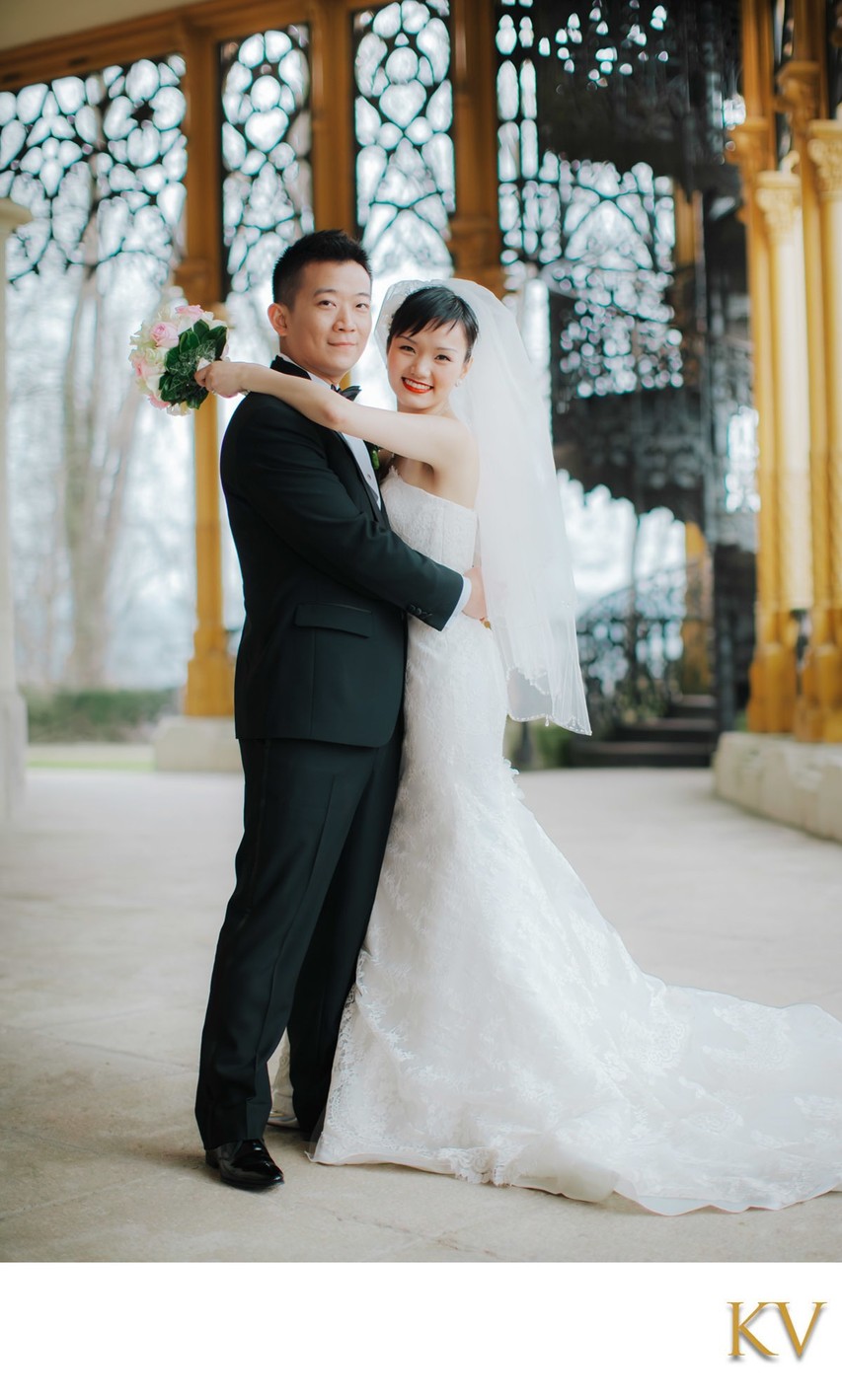 Hong Kong Newlyweds Castle Hluboka Winter Wedding