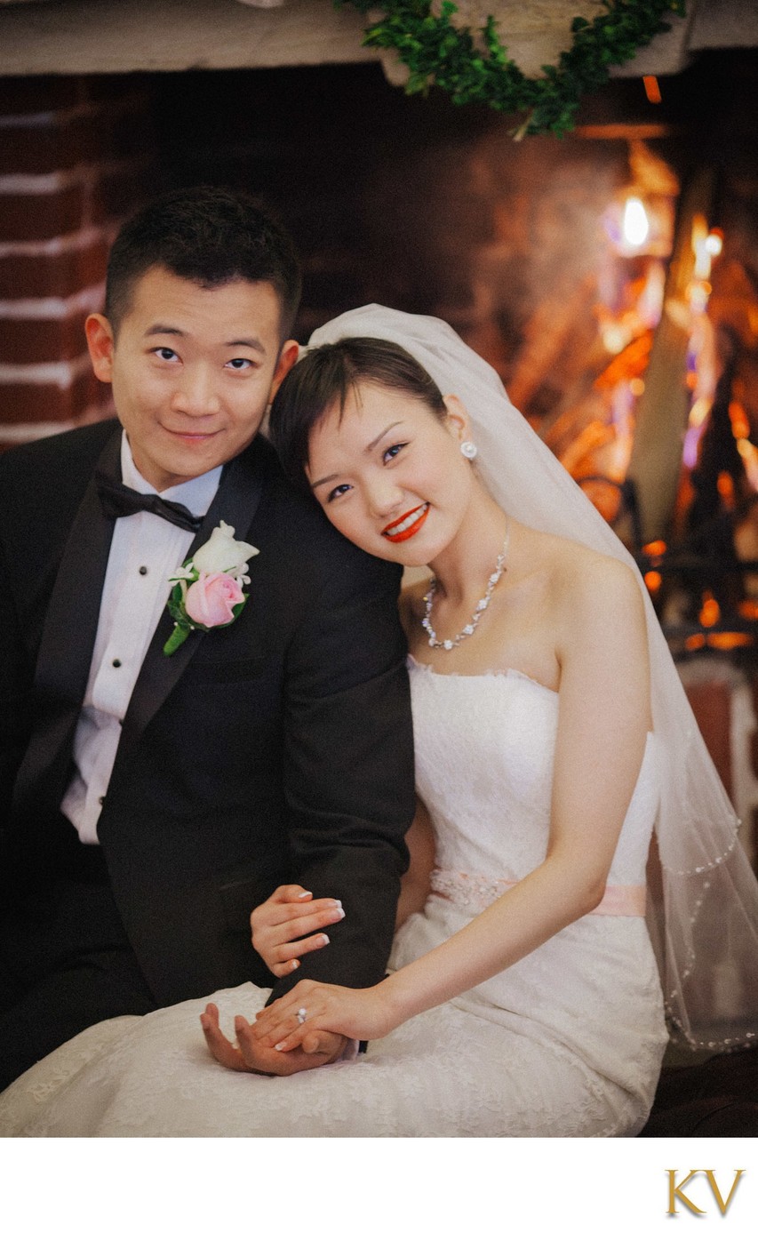 Hong Kong newlyweds Fireplace Castle Hluboka Weddings