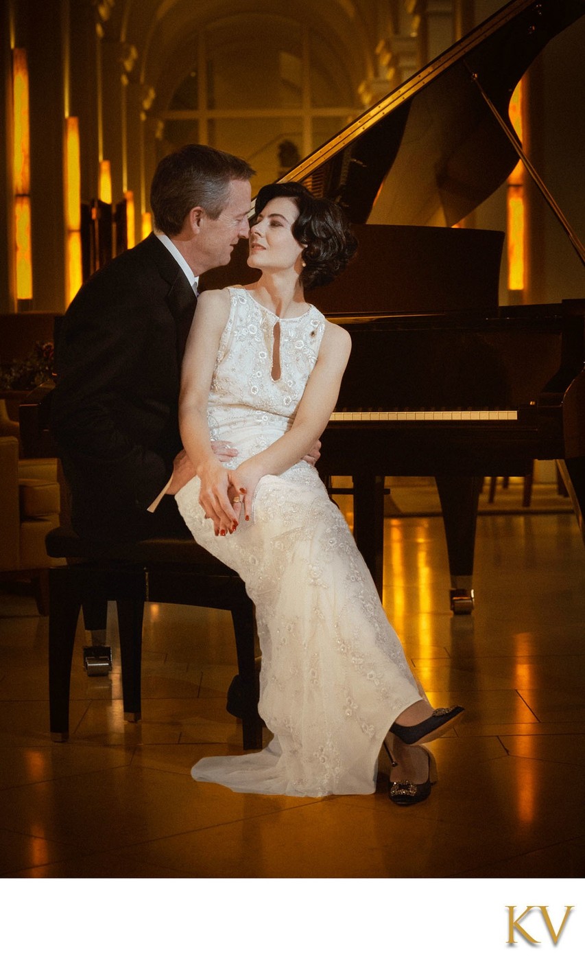 Elegant American Newlyweds Grand Piano Mandarin Oriental