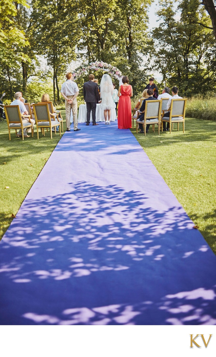 French blue carpet