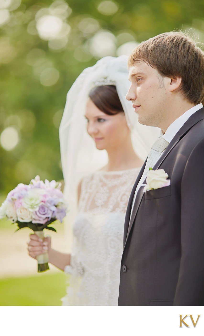 Groom listens intently