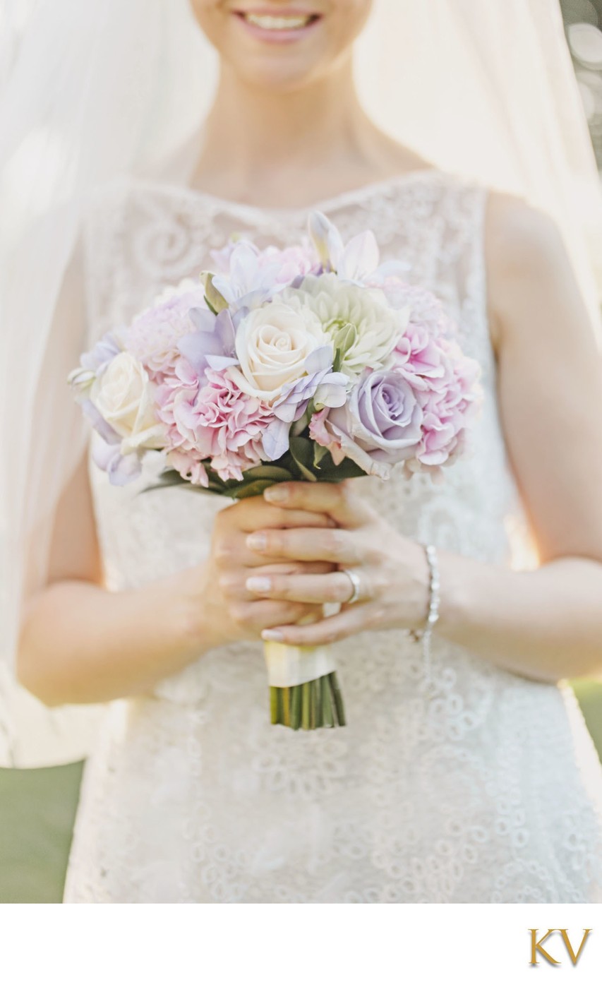 Bride Posing With Bouquet