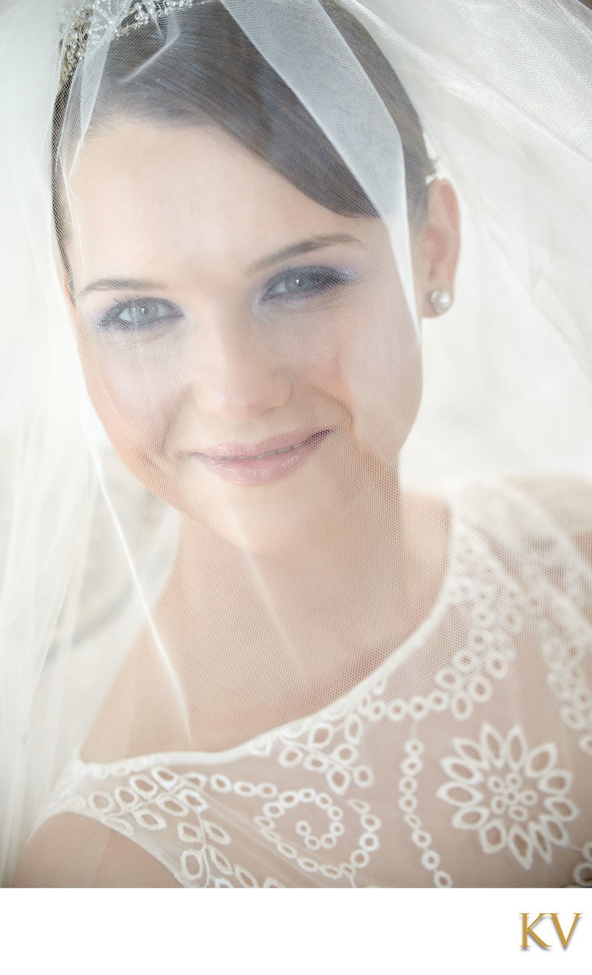 Smiling Bride Ludmila under the veil