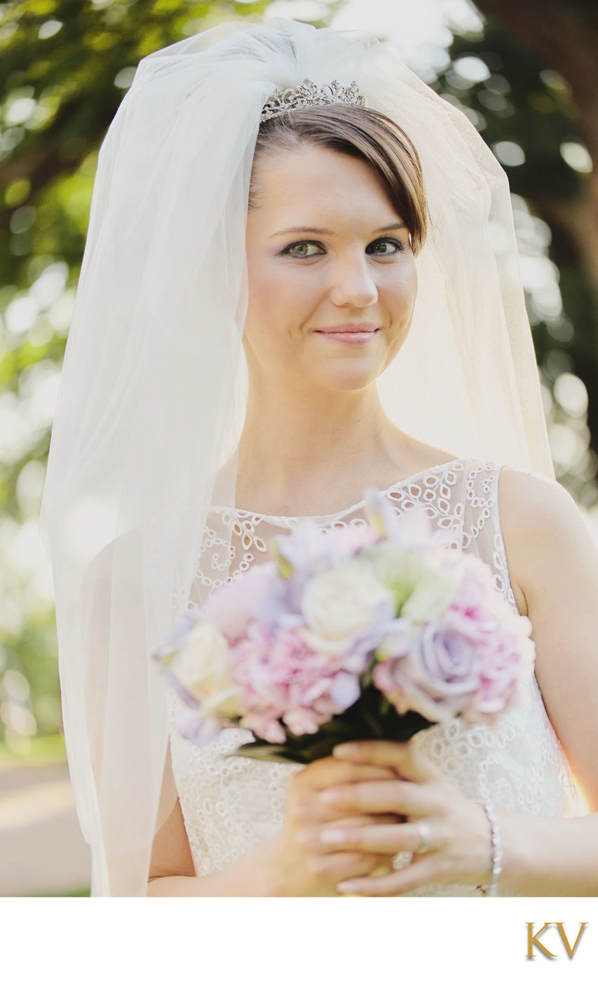 The Beautiful Bride Ludmila with her bouquet