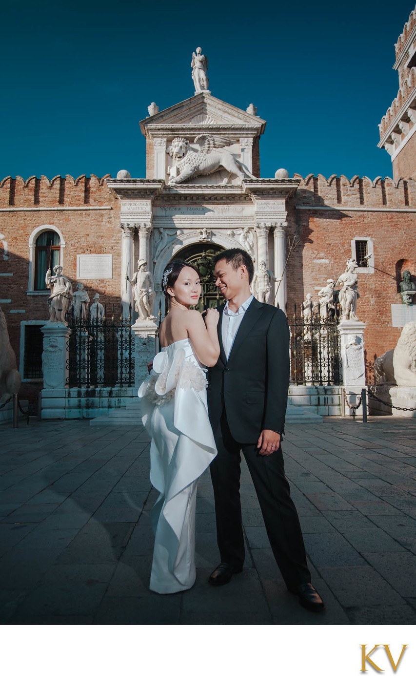 Thai Bride and groom at Venetian Arsenal