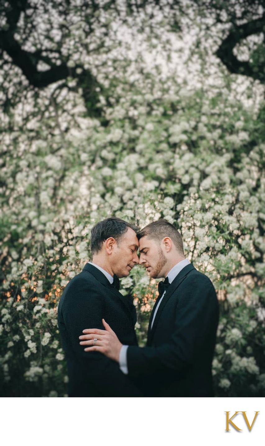 San Francisco Gentlemen Embracing in Prague Engagement