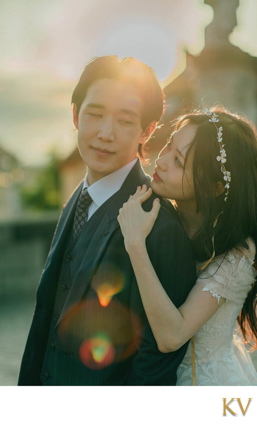 Sun-Kissed Korean Newlyweds Prague