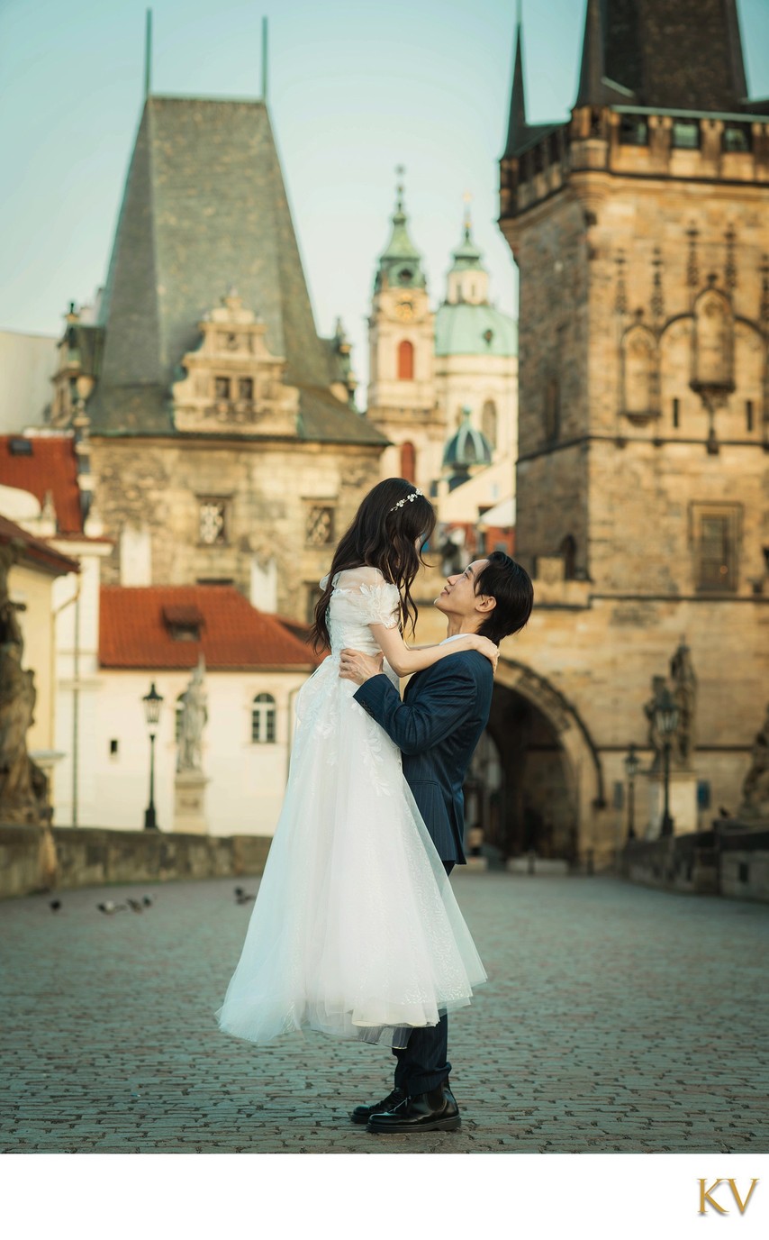 Picking Up His Bride Charles Bridge