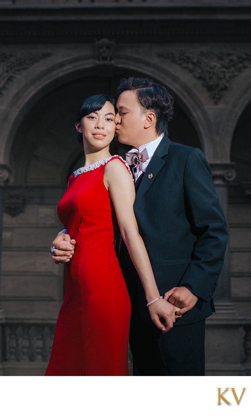 Stylish Couple From Macau National Theater