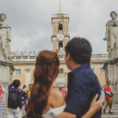pre wedding photo shoot in Rome, Italy with H&M 