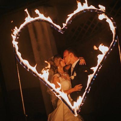 As the heart burns - wedding day kiss