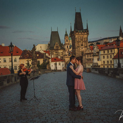 A small embrace for the newly engaged Charles Bridge