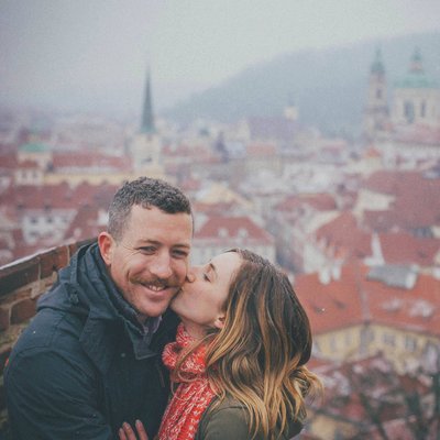 winter marriage proposal in Prague