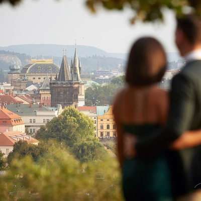overlooking Prague surprise marriage proposal