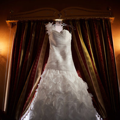 The brides wedding dress Alchymist Grand Hotel Prague