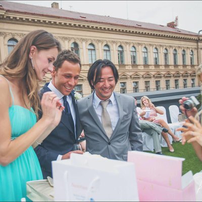 gifts for bride & groom Four Seasons Hotel in Prague