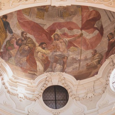 Church of St. Thomas Prague historic ceiling frescoes