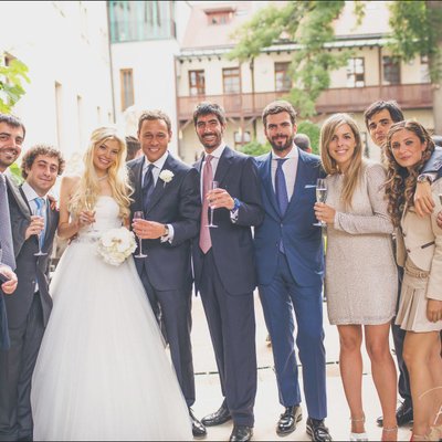 Family & friends of bride & groom at the Augustine 