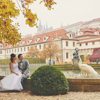 Lovers + White Peacock + Wallenstein Garden + Prague