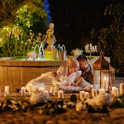 Chateau Mcely luxury weddings Candlelit motif