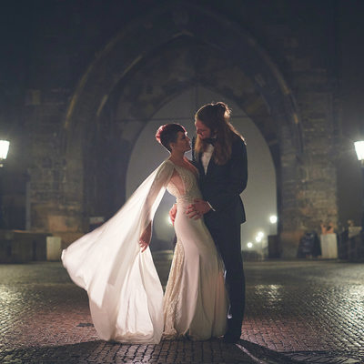 Anniversary portrait session in Prague Berta dress