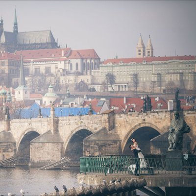 couple celebrating their Czechia wedding in Prague 