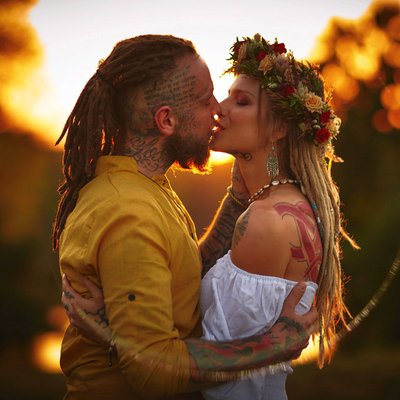 ring of fire Boho style love story